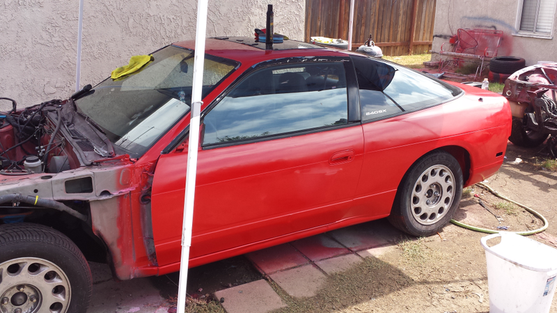 Illustration for article titled We Did a Backyard Paint Job on the Craigslist Project 240sx
